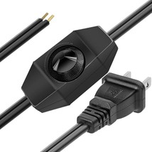 [Ul Listed] Rotary Dimmer Switch W/ 5.0Ft Extension Ac Power Cord Plug C... - £14.94 GBP