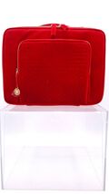 Estee Lauder Star Train Case Bag 2023 Limited Edition Red Velvet with Ha... - $21.34 CAD