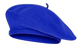 Top Headwear Wool Blend French Bohemian Beret Color Royal Blue - $20.00