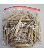Vintage Wooden Laundry Clothes Pins Lot Of 60 Pins Grannycore Cottagecor... - €16,86 EUR
