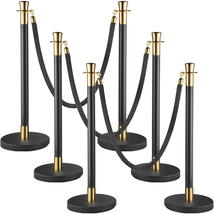 VEVOR Crowd Control Stanchion, Set of 6 Pieces Stanchion Set, 5 ft Velve... - $129.99