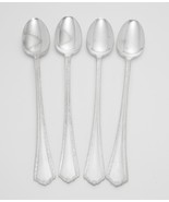 4 LOT ANTIQUE ICE TEA SPOONS BRANFORD GEM PATTERN  7⅜” SILVERPLATE 1924 ... - €14,40 EUR