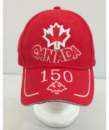 CANADA 150 YEARS Embroidered  Red Strapback  Baseball Cap   - $9.89