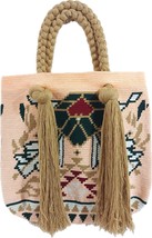 Handmade Wayuu Crochet Tote Bag, Woven Mochila, Colombian Tribal Bag, Be... - $96.04
