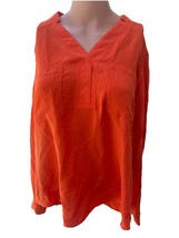 Nine West V-Neck Long Sleeve Pocketed Pullover Blouse Women&#39;s Size M - $169.61 MXN