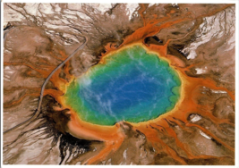 Postcard Grand Prismatic Spring Aerial View Yellowstone National Park 7 x 5 Ins. - £5.40 GBP