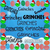 Grinches-Digital ClipArt-Fonts-Art Clip-Gift Tag-T shirt-Jewelry-Noteboo... - $93.67 MXN