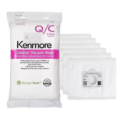 Kenmore 6-Pack Canister HEPA Cloth Bags (Type-Q/C)