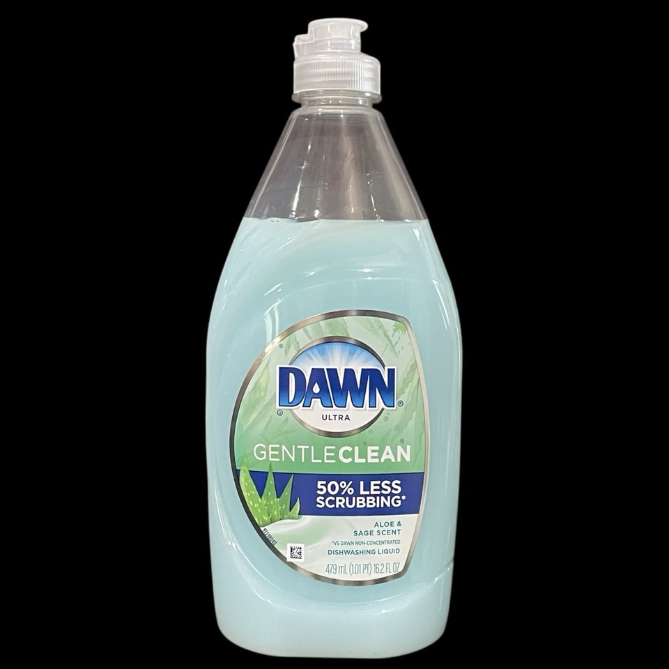 RARE Dawn Ultra Gentle Clean Aloe & Sage Scent Dishwashing Liquid Lot Of 2 Item image 3
