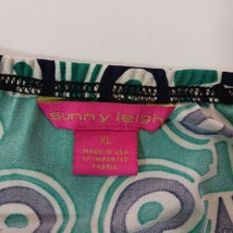 Sunny Leigh Women's Black & Green Elastic Waist Pull-On A Line Skirt Size XL image 3