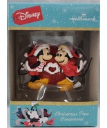 Hallmark Disney Minnie Mickey Love Santa Hat Christmas Tree Ornament - $291.25 MXN