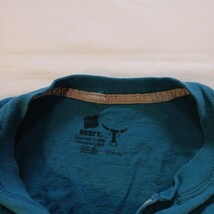 Hanes Beefy 3-Button Men’s Turquoise Long Sleeve T-Shirt Size XL  image 5