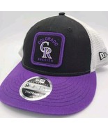 Colorado Rockies Hat New Era 9Fifty LP Snapback Baseball Cap Black Purpl... - $27.57