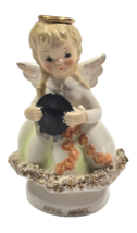 Vintage April Birthday Angel My Figurine Japan 4&quot; with Graduation Hat Cap - $29.69