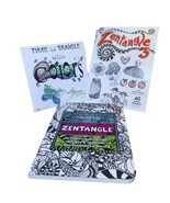 Art of Zentangle- 3 Book Bundle: Drawings Colors Designs Rubber Stamps I... - $27.35