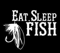 Eat. Sleep. Fish Premium Decal. Fishing Decal, Outdoor, Fisherman, Tackl... - $67.94 MXN+