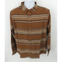 Hurley Men&#39;s Ultra Soft Button Down Brown Shirt Large NWT - £13.93 GBP