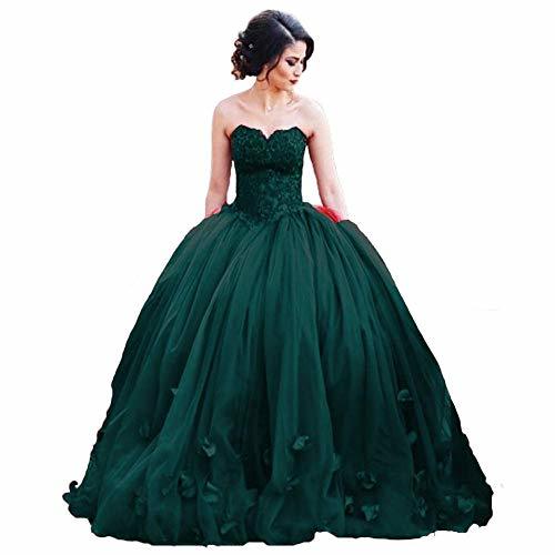 Plus Size Long Ball Gown Tulle Floral Beaded Lace Formal Prom Dress Teal US 20W