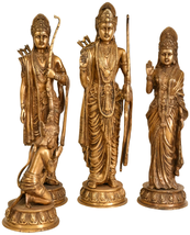 17&quot; Shri Rama Durbar In Brass | Made In India | Handmade | Home Decor - £1,198.01 GBP