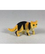 Realistic Yellow Black Striped CAT HOUSECAT Plastic Toy Figurine - £3.73 GBP