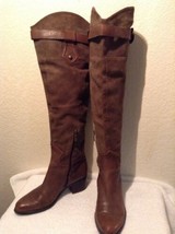 Boutique 9 OTK Brown Suede &amp; Leather Buckle Heel Western Boots Size 6 - $37.95