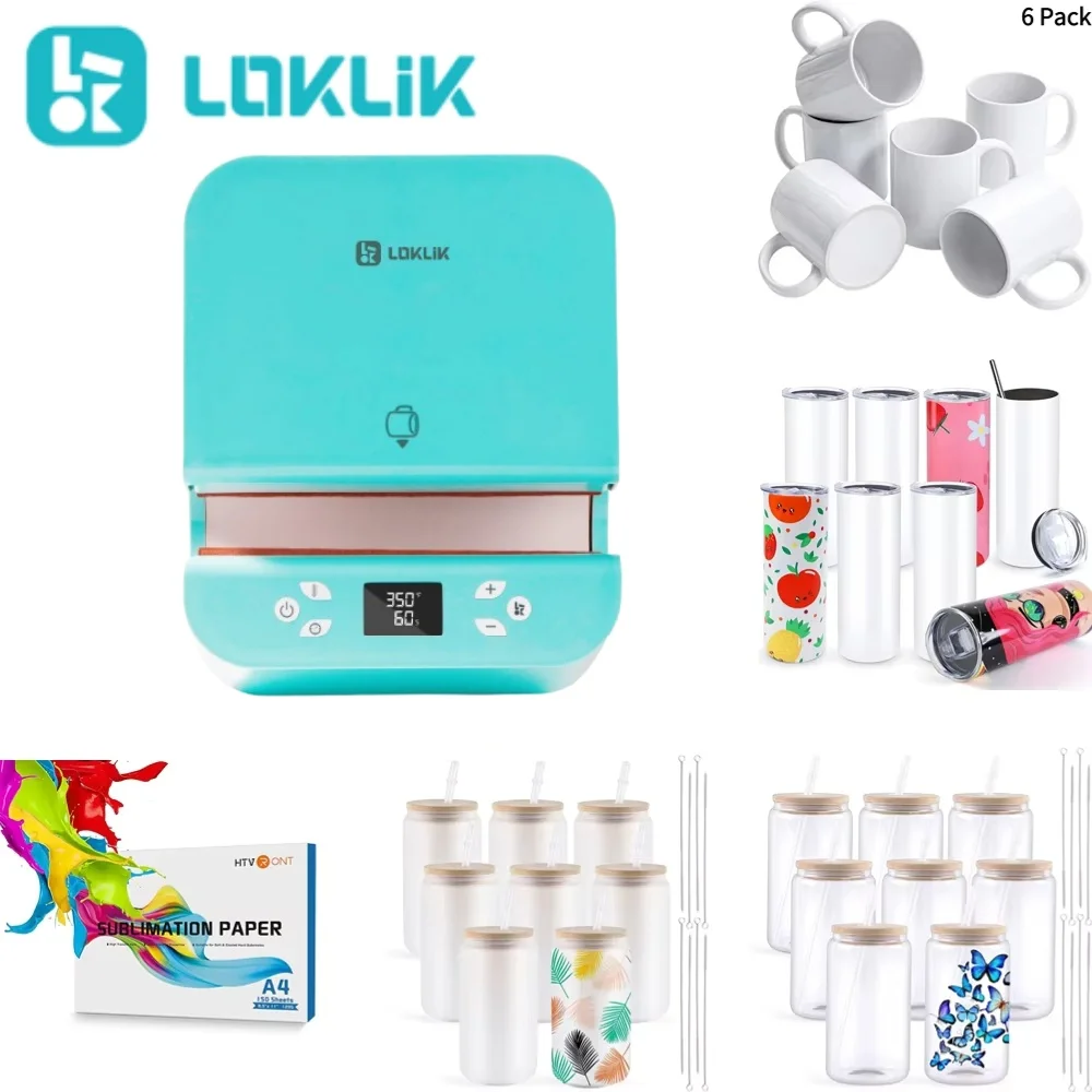 LOKLiK Auto Mug Heat Press Machine 10-30oz - €150,61 EUR