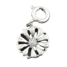 Silver Jewellery 92.5 Sterling Silver Charm Daisy Charm Pendant Fits Locket - £24.22 GBP