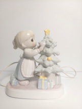 Precious Moments &quot;God Cared Enough To Send His Best&quot; Porcelain Lamp Nigh... - £15.56 GBP