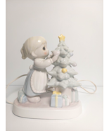 Precious Moments &quot;God Cared Enough To Send His Best&quot; Porcelain Lamp Nigh... - £15.45 GBP