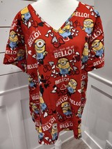 Despicable Me Minions Women Size 2XL Scrub Medical Top Shirt Short Sleeve - £11.79 GBP