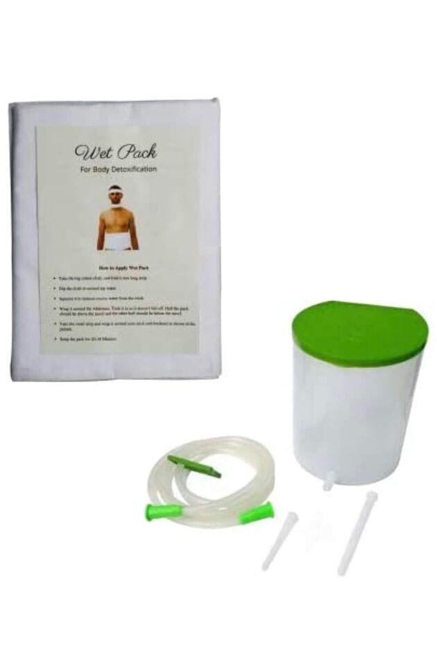 Healthy Natural Combo of Wet Pack Cotton Patti and Enema Kit Satvik for ... - $60.33