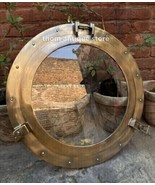 Marine Ship&#39;s Brass Finish Glass Window Porthole Maritime Nautical Wall ... - $66.38