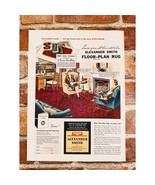 1940 Vintage Alexander Smith Floor-Plan Rug Print Ad Retro Home Decor Ad... - $14.84