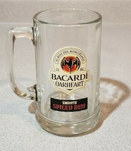 Open Box of 12 Bacardi Oakheart Smooth Spiced Rum 15oz Glass Beer Tankar... - $75.99
