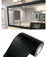 10M Black Wood Grain Removable PVC Waterproof Border Wall Decor Removabl... - $13.11