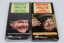 Lot of 2 Benny Hill VHS Tapes - One Night Video Stand &amp; Video Spotlight - $9.89