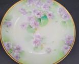 Antique c1920 Ginori Italy Studio Hand Painted Floral Plate Green Signed... - $24.74