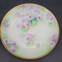 Antique c1920 Ginori Italy Studio Hand Painted Floral Plate Green Signed... - £19.35 GBP