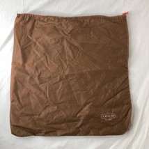 Large Brown Vintage COACH Dustbag/Purse Cover w/Red Drawstring 17” x 17”... - $19.78