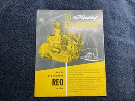 REO TRUCKS - 10 OUTSTANDING ENGINES 1940s 50s Brochure - $553.21 MXN