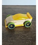 2013 Calello Authentic Automoblox C9R Wood Sports Car Yellow Speckled Dome - $19.79