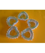 Set of 5 Clear Glass Heart Shaped Tea Light Votive Holder EUC 4 Wedding,... - £15.72 GBP