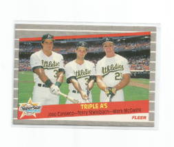 Mark Mc Gwire (Oakland Athletics) 1989 Fleer Triple A&#39;s Super Star Special #634 - £3.91 GBP