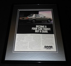 1991 Saab 9000S 11x14 Framed ORIGINAL Vintage Advertisement - $34.64