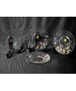Vintage ROCK SHARPE 8&quot; Crystal Clear Luncheon Breakfast Salad Plate - Se... - $31.98