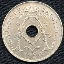 1920 Belgium 25 Centimes Albert I Coin French Text Condition Choice UNC - £20.57 GBP