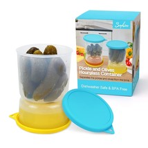 Pickle And Olives Jar Container With Strainer, Leak-Proof Juice Separato... - $25.99