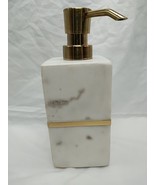 Marble White With Gold Accents Pump Soap Dispenser - $203.65 CAD