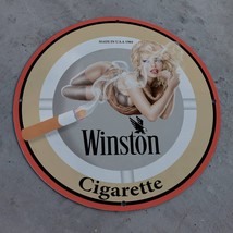 Vintage 1964 Winston Cigarette Manufacturing Company Porcelain Gas &amp; Oil Sign - £98.20 GBP