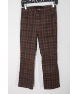 J Brand 26 Brown Plaid Bootcut Crop Selena Pants - $24.70